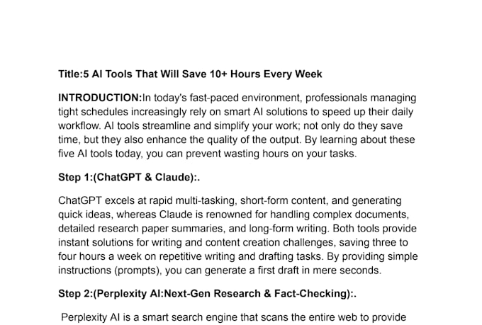 write high quality article